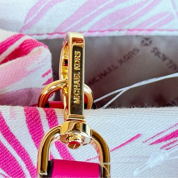 Michael Kors Medium Satchel Shoulder Tote Bag Palm Electric Pink Multi - Picture 13 of 13